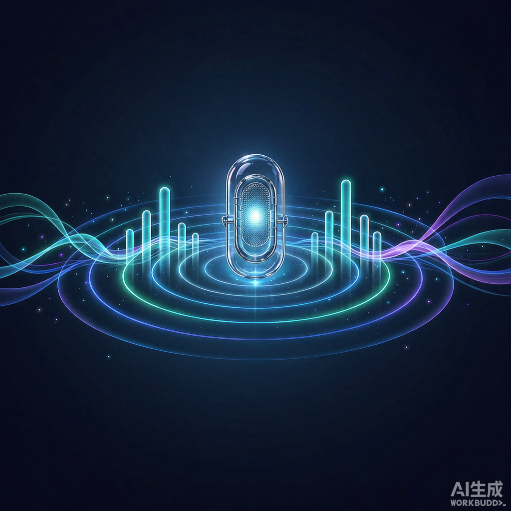 智灵录音 — AI 录音转写与会议纪要概念图